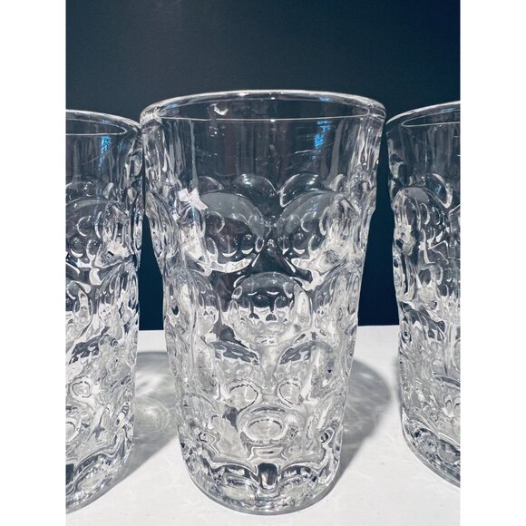Vintage Bubble Glass Tumblers Set of 4 | Mid Century Retro Barware - Picture 4 of 10